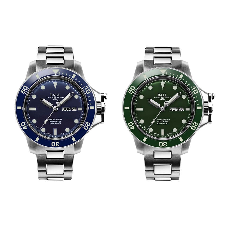 Доступно для покупки! Обновленные модели BALL Watches Engineer Hydrocarbon Original с синим и зеленым циферблатом