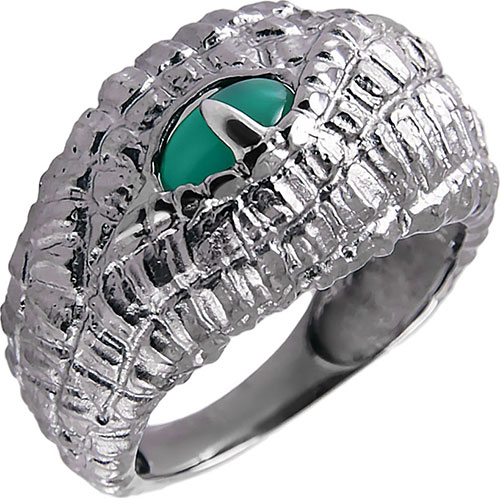 Серебряное кольцо ''Око Нила'' Альдзена K-25026 с ониксом