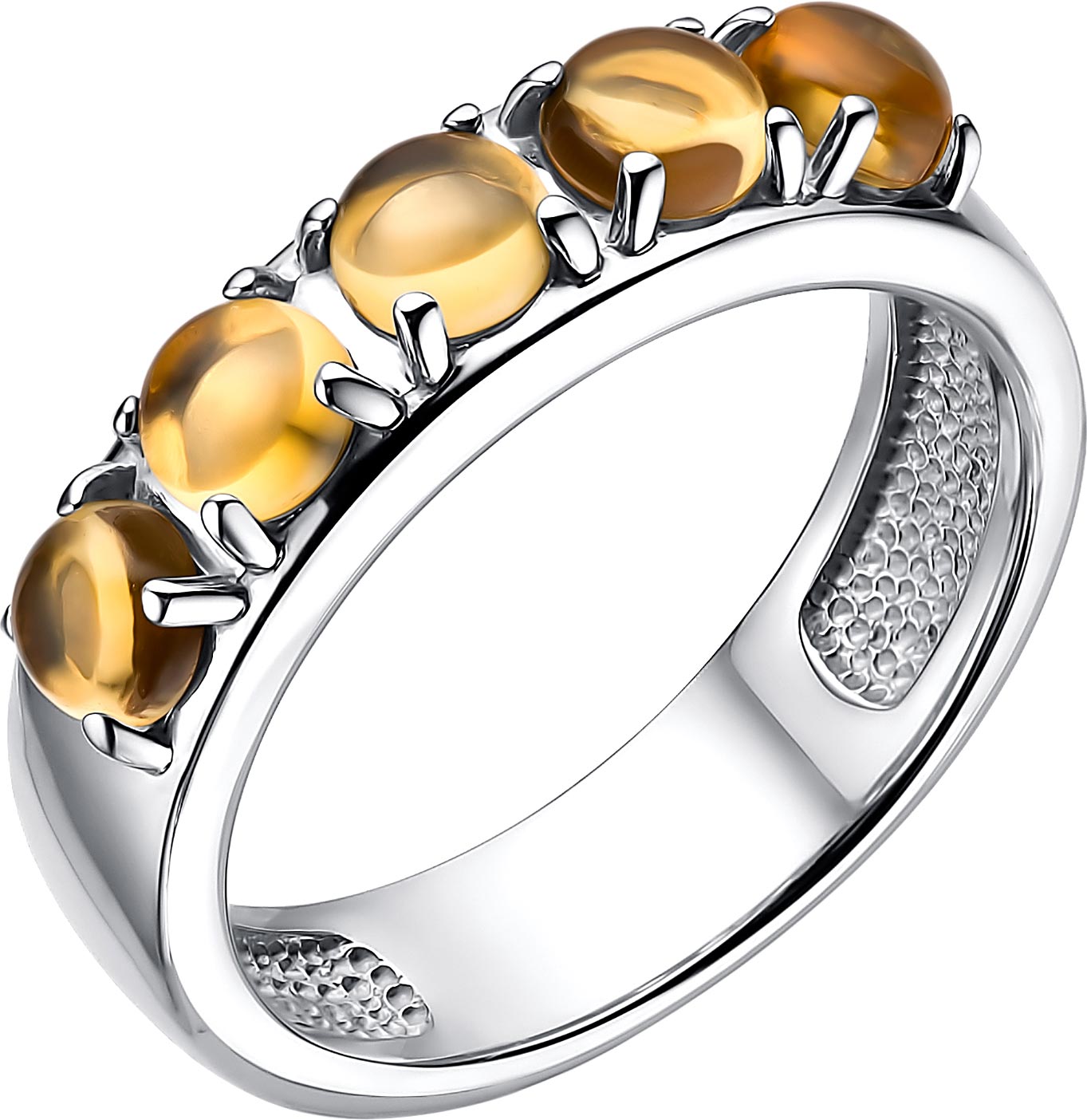 Серебряное кольцо Алькор 01-2694/00CT-00 с цитринами