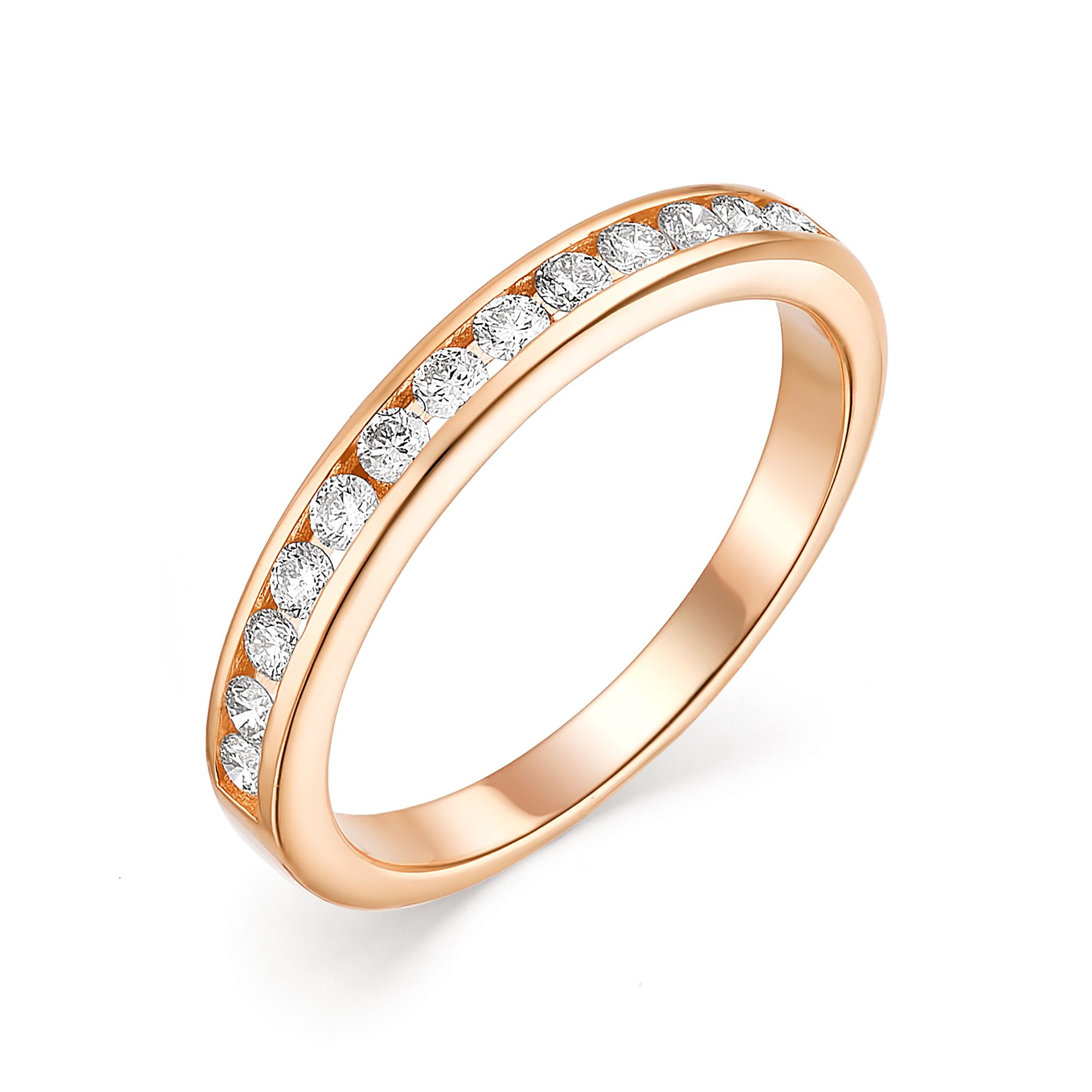 Золотое кольцо Алькор 11252-100 c бриллиантом