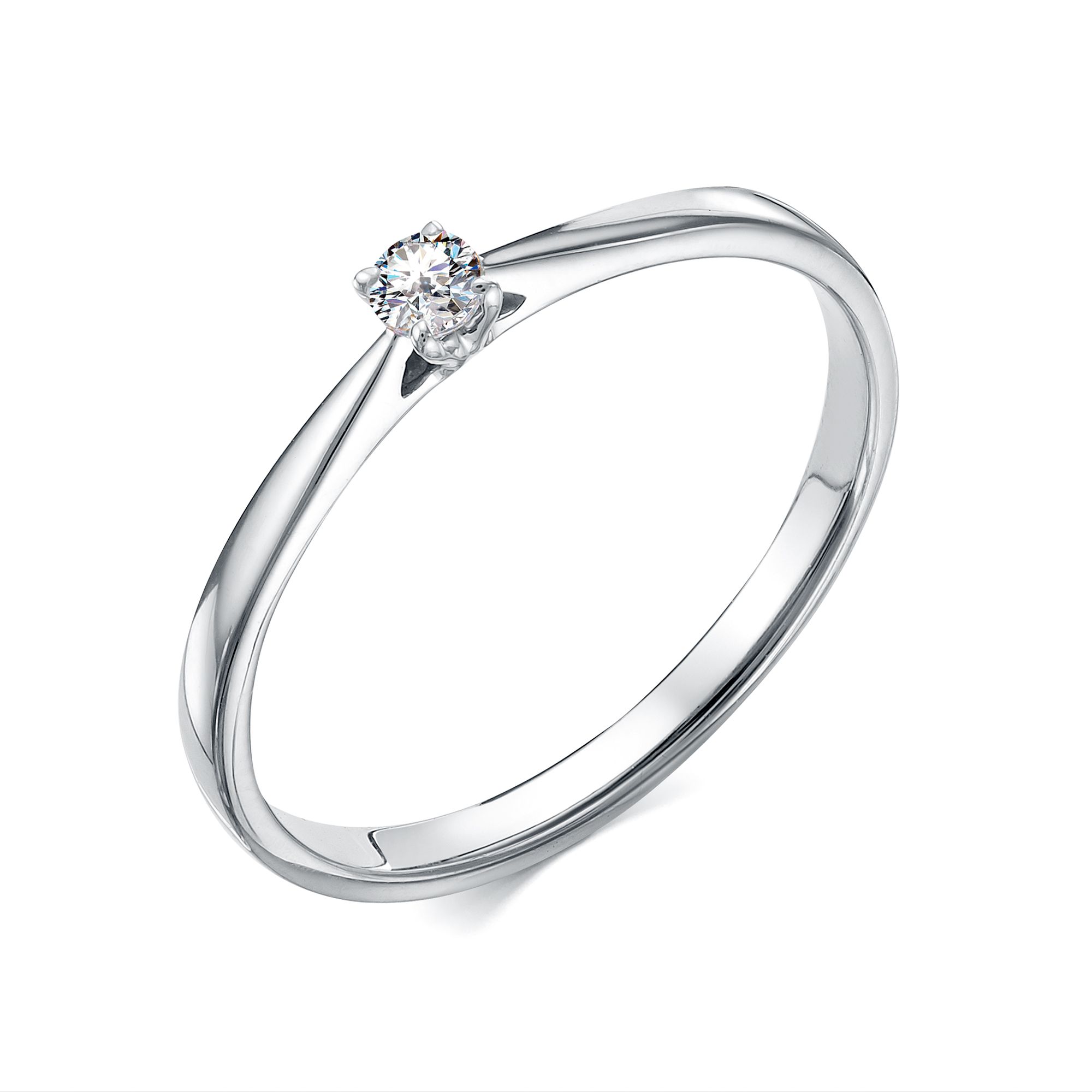 Золотое кольцо Алькор 12066-200 c бриллиантом