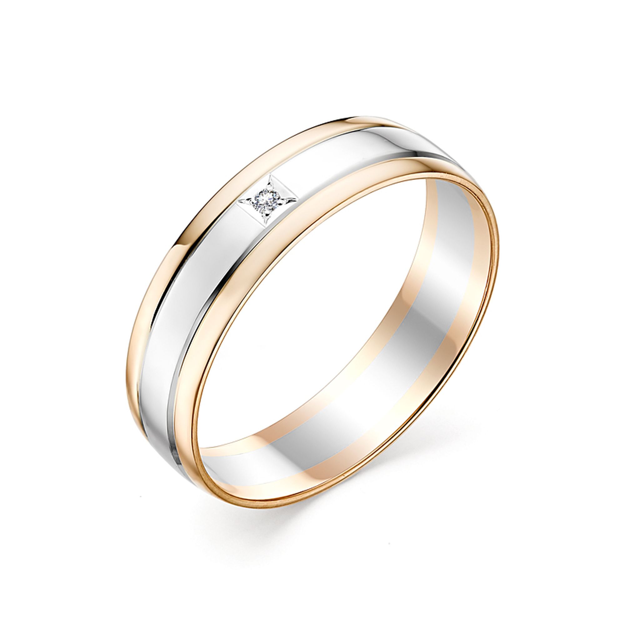 Золотое кольцо Алькор 12231-100 c бриллиантом