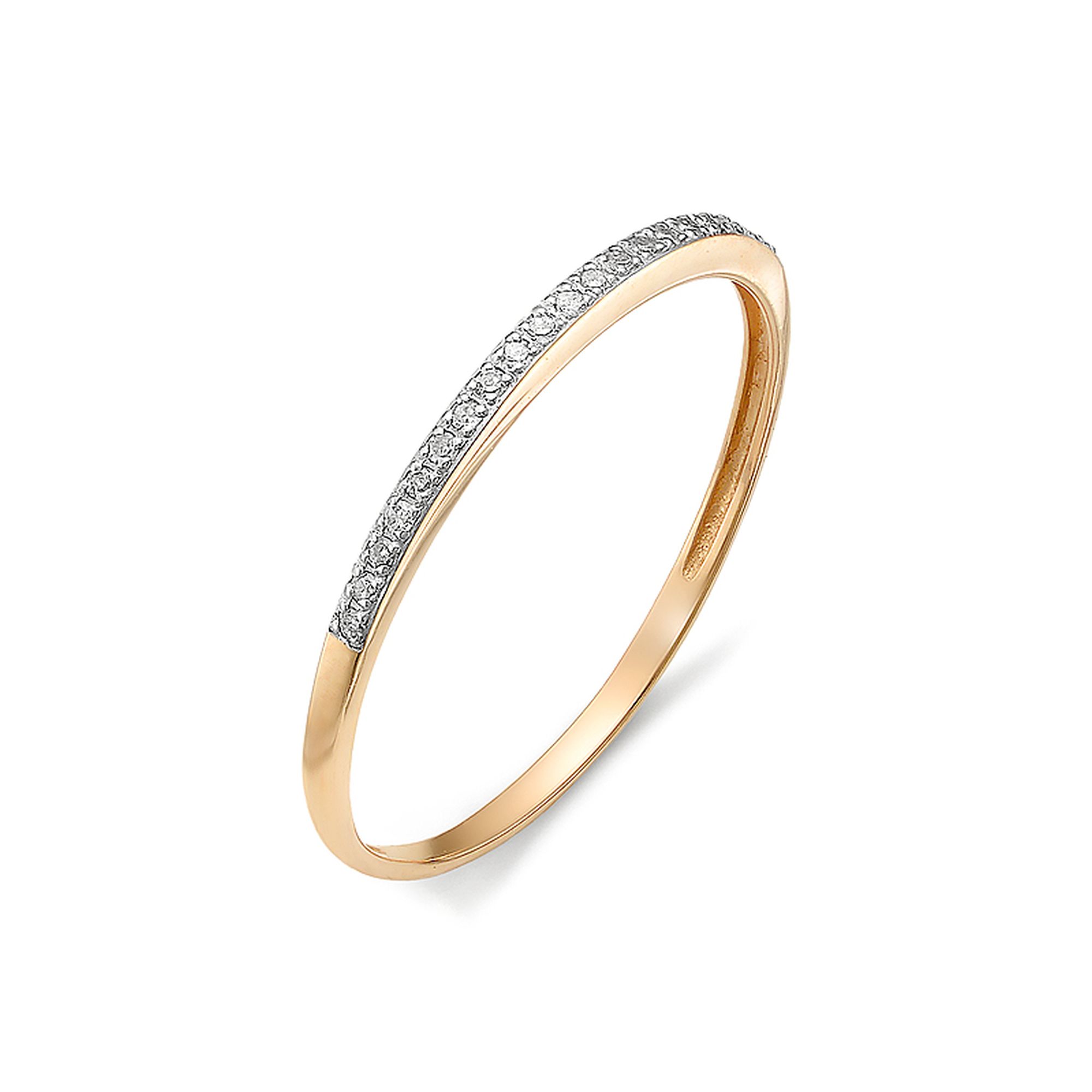 Золотое кольцо Алькор 12294-100 c бриллиантом