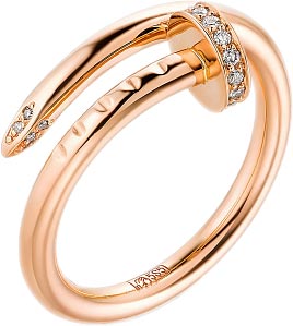 Золотое кольцо ''Гвоздь'' Алькор 12998-100 с бриллиантами
