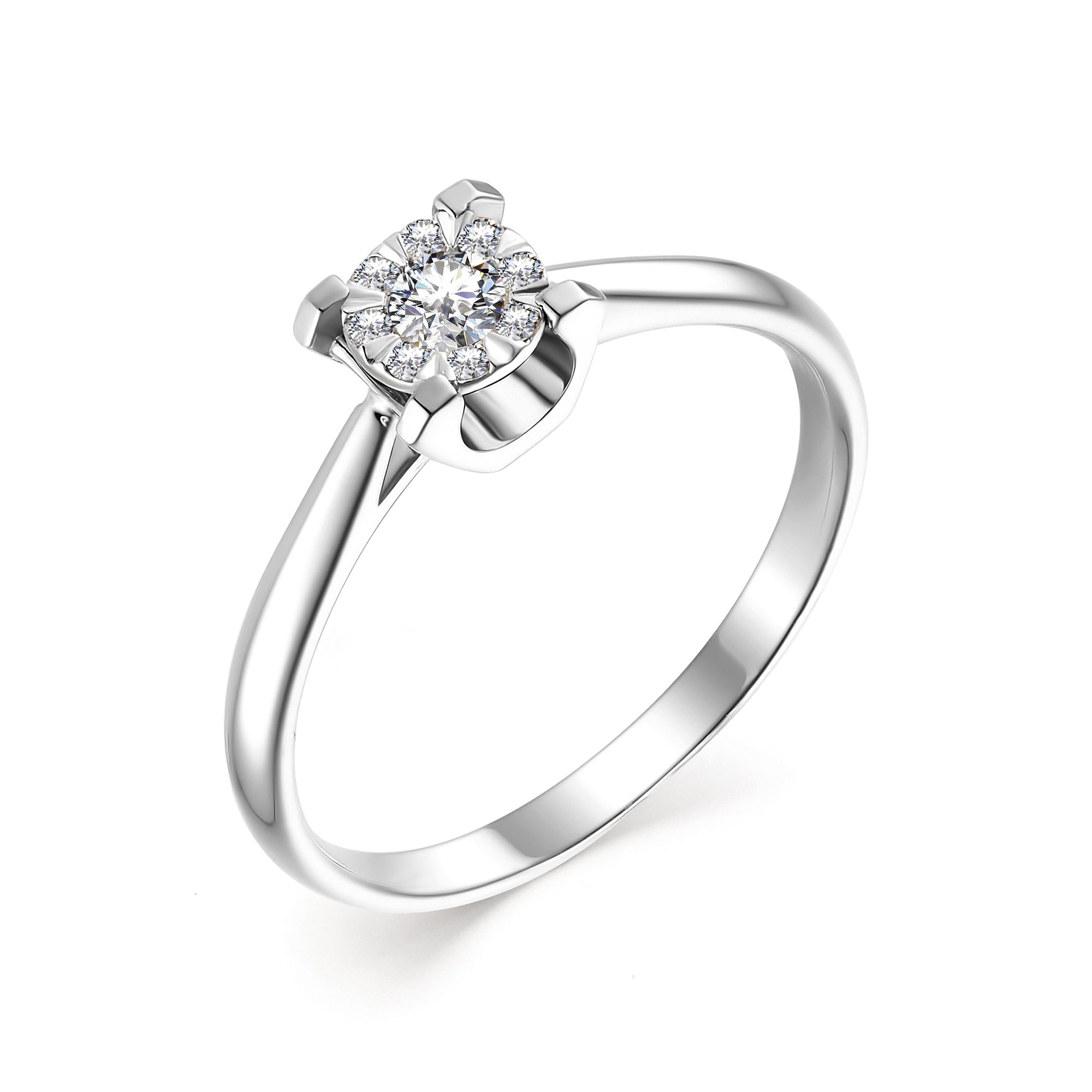 Золотое кольцо Алькор 13420-200 c бриллиантом