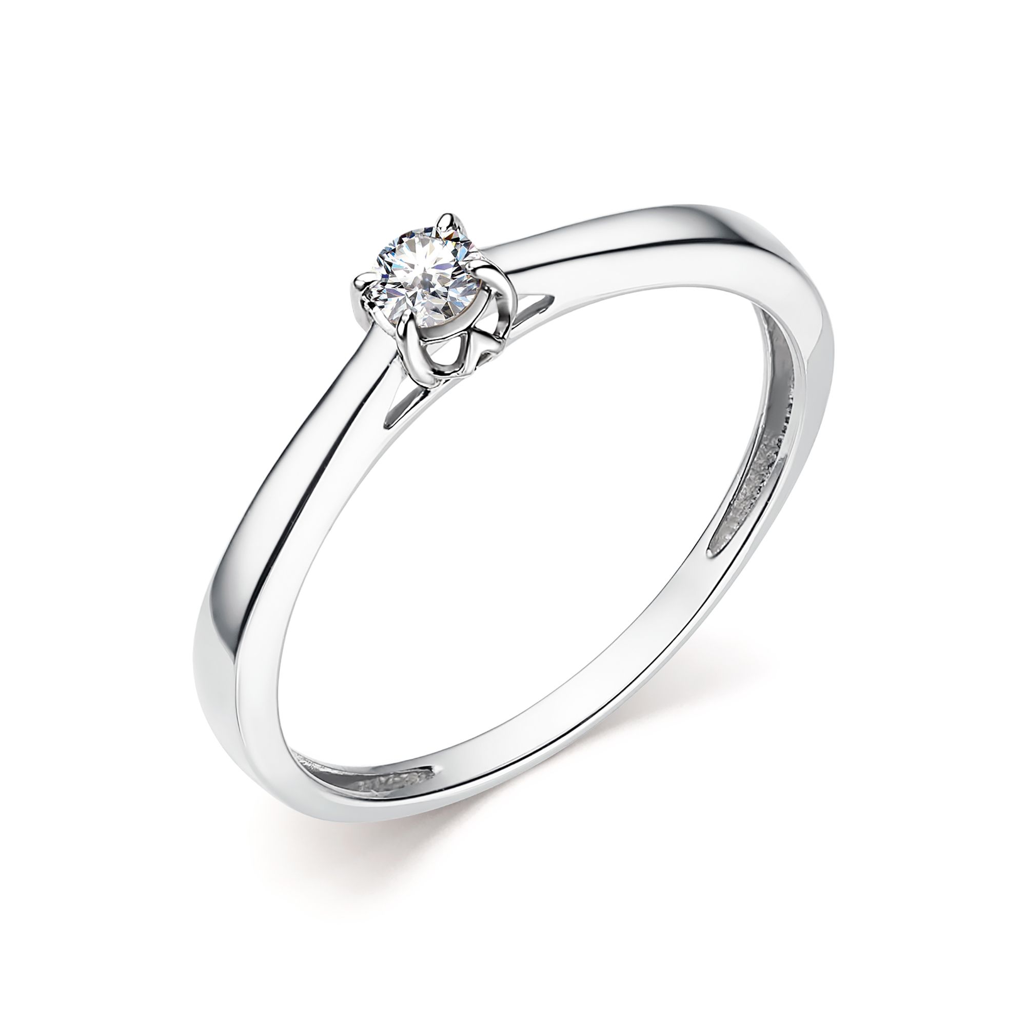 Золотое кольцо Алькор 13863-200 c бриллиантом