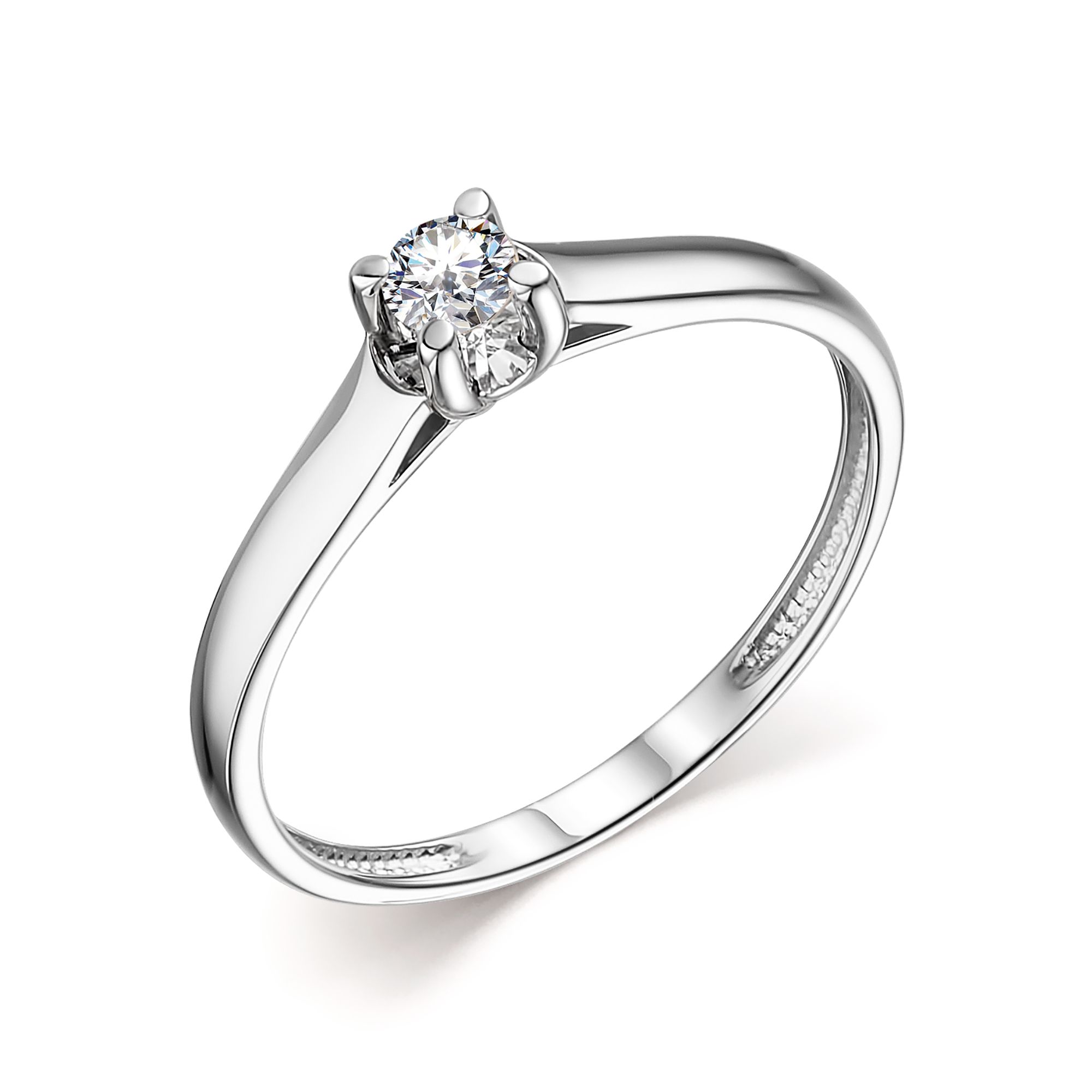 Золотое кольцо Алькор 13997-200 c бриллиантом