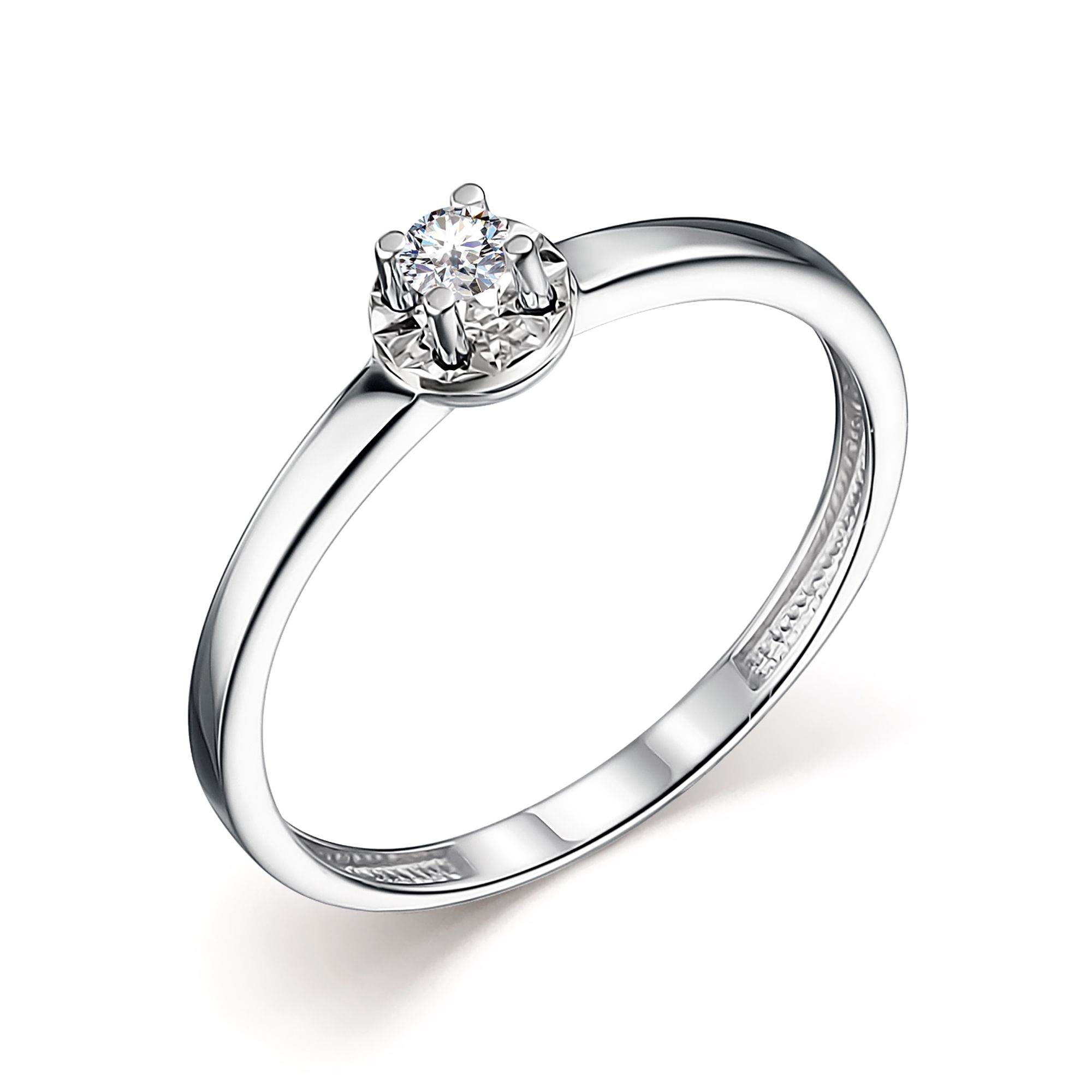 Золотое кольцо Алькор 14260-200 c бриллиантом