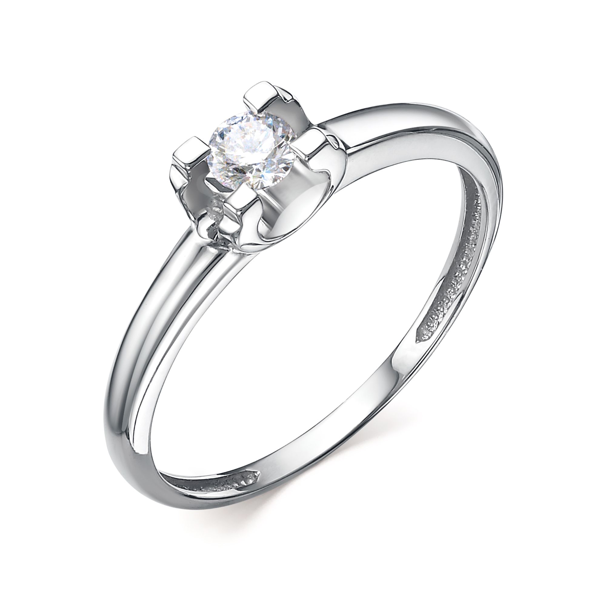 Золотое кольцо Алькор 14276-200 c бриллиантом