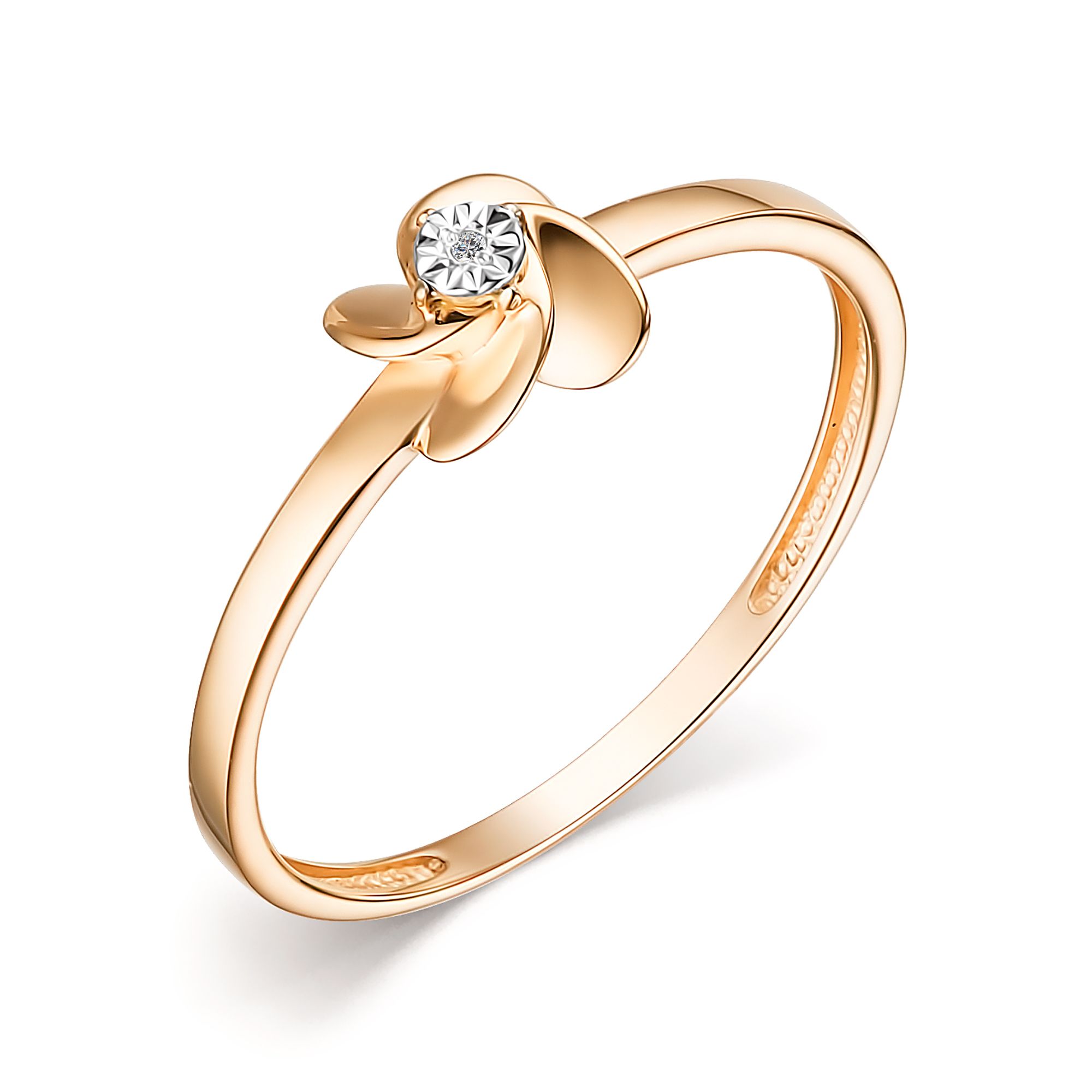 Золотое кольцо Алькор 15025-100 c бриллиантом