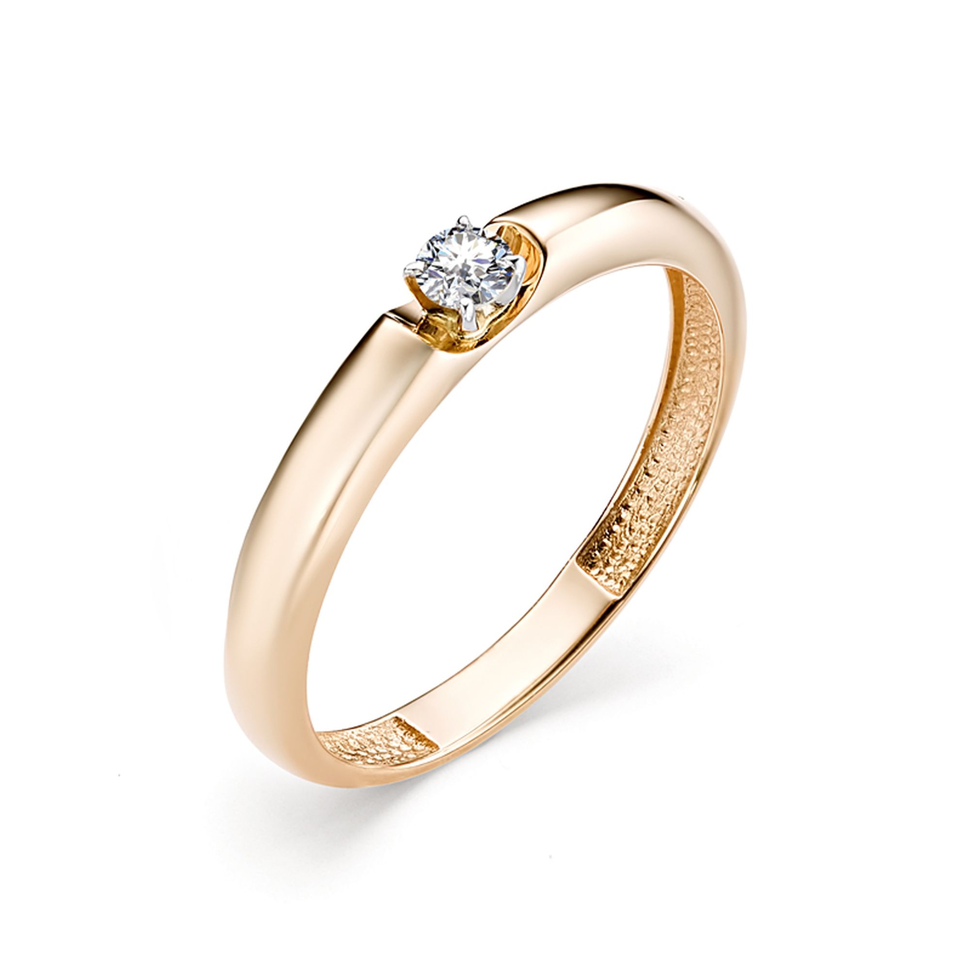Золотое кольцо Алькор 1655-100 c бриллиантом