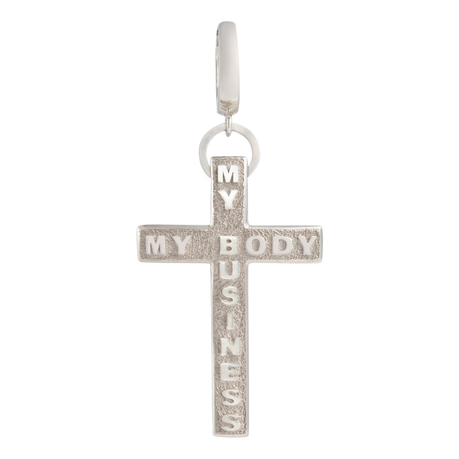 Серебряная одиночная серьга с подвеской ''My body - My Business'' AMARIN Jewelry 20b03Ew