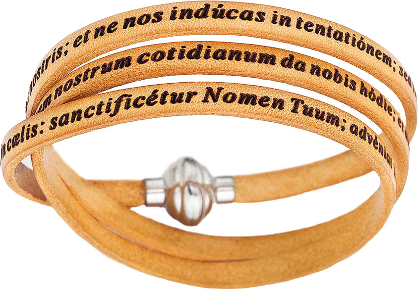 Кожаный тройной браслет ''Отче наш'' Amen PNLA14