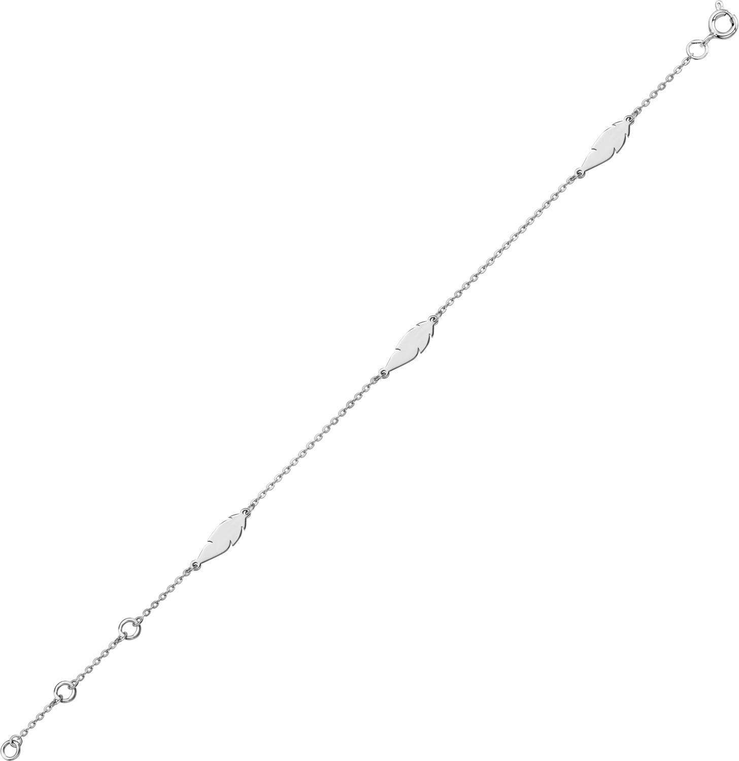 Серебряный браслет на ногу с подвесками АПАРТ 00240005-6