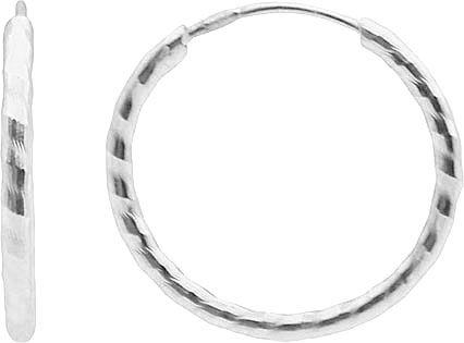 Серебряные серьги кольца конго Aquamarine 30912-S-a
