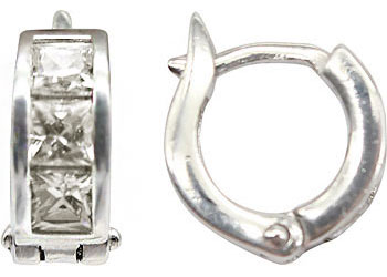 Серебряные серьги Aquamarine 43053A-S-a с фианитами