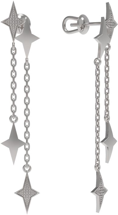 Серебряные серьги с подвесками Арина 1035062-00000