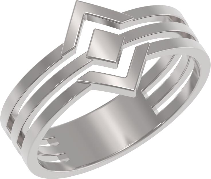 Серебряное кольцо тринити Арина 1037921-00000