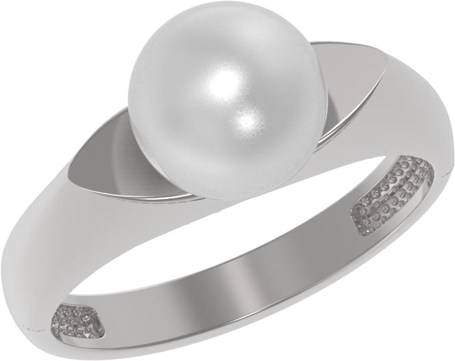 Серебряное кольцо Арина 1039551-01250-2S c жемчугом Swarovski
