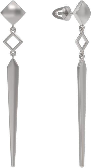 Серебряные длинные серьги с подвесками Арина 1042162-00000