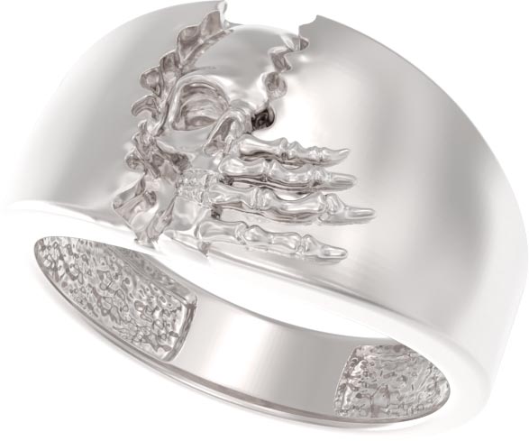 Серебряное кольцо ''Череп'' Арина 1043031-00000