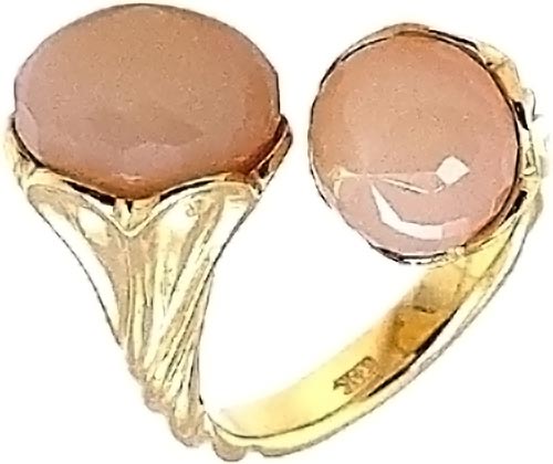 Женский серебряный открытый перстень Art I Fact Jewellery 0126.0090-2-rings-halcedon с халцедонами