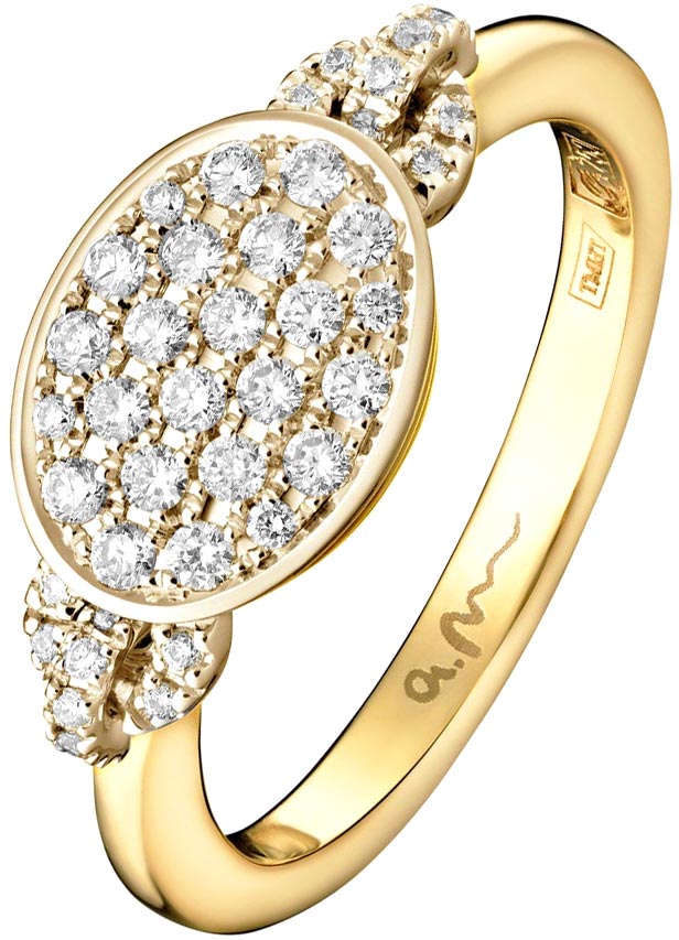 Золотое кольцо Арт-Модерн 010665-ZH с бриллиантами