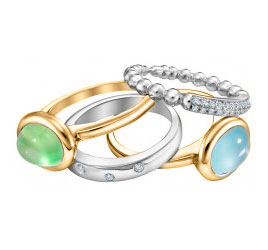 Наборное золотое кольцо Арт-Модерн 010674-ZH/B с пренитом, аквамарином, бриллиантами