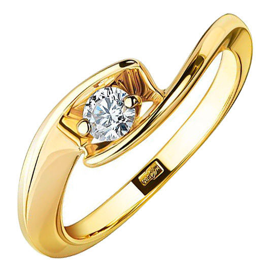 Золотое кольцо ArtAuro 1190-2/1-3-5_au с бриллиантом