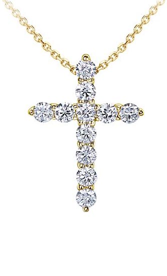 Женский золотой декоративный крест ArtAuro 8023-2/1-2-0_au с бриллиантами