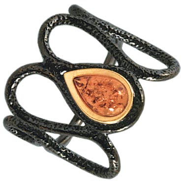 Серебряное кольцо Балтзолото АртСтудио 71161045-bz с янтарем