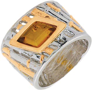 Серебряное кольцо Балтзолото АртСтудио 91131055-bz c янтарем