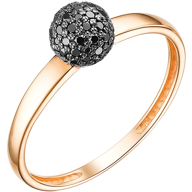 Золотое кольцо Bellissima Tentazione K/611-105 с черными бриллиантами