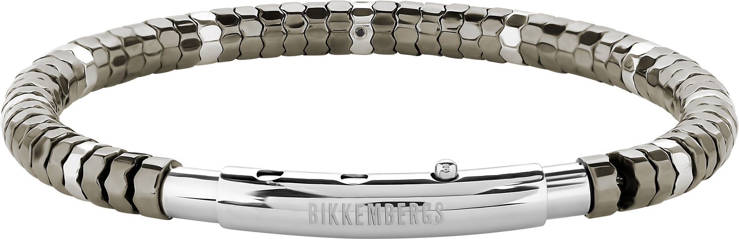 Мужской стальной браслет  Bikkembergs GEOB02BW с бриллиантами