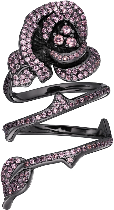 Латунное кольцо ''Роза'' Caviar Jewellery SG002 с фианитами