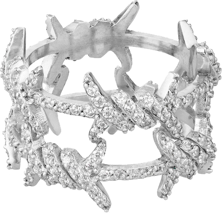 Кольцо на фалангу Caviar Jewellery TL014 с фианитами