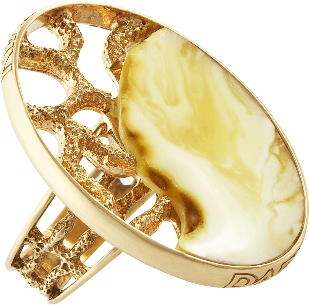 Женский серебряный перстень Darvin 520032003AA с янтарем