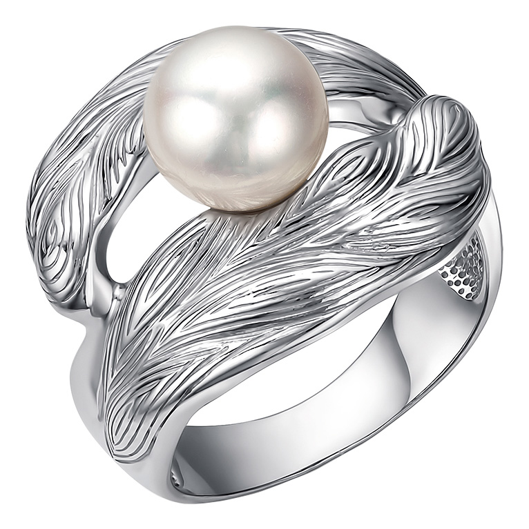 Серебряное кольцо De Fleur 51110S1 с жемчугом