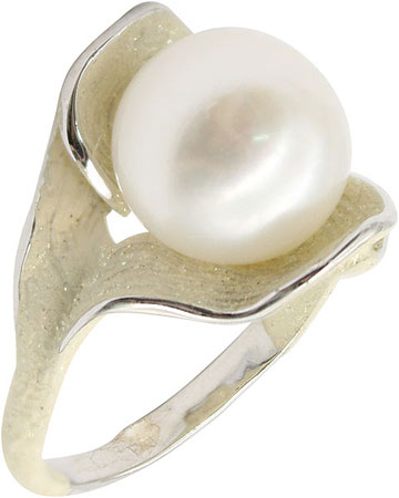 Серебряное кольцо De Fleur 51818S1H с эмалью, с жемчугом