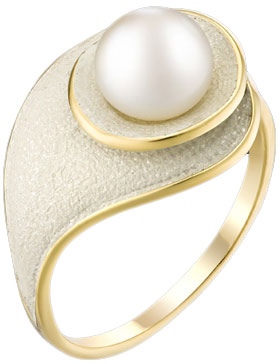 Серебряное кольцо De Fleur 51827Y1H с жемчугом, эмалью