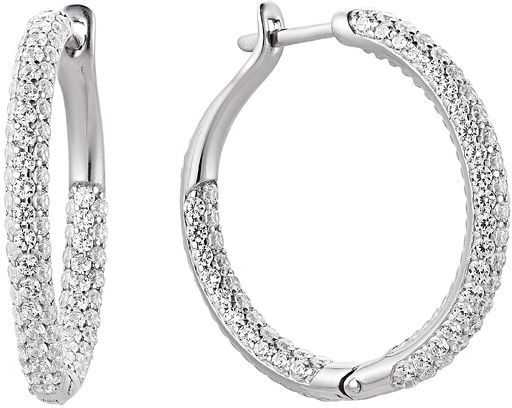 Серебряные серьги кольца Dewi 901020102 с фианитами