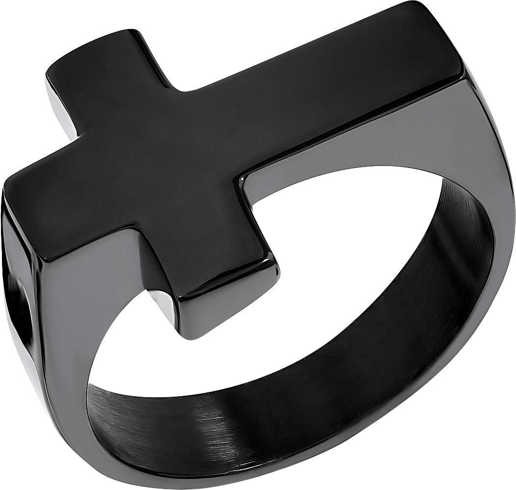 Мужское стальное кольцо ''Крест'' DG Jewelry AB2020-B 