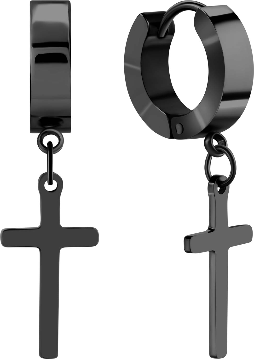 Стальные серьги с подвеской ''Крест'' DG Jewelry AJ0015-B 