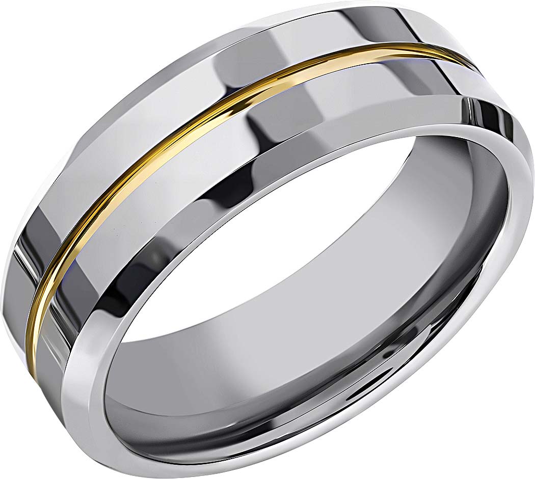 Вольфрамовое кольцо DG Jewelry DG-R041M с эмалью