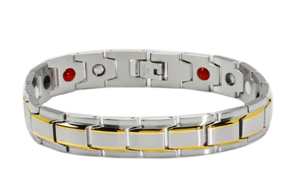 Мужской стальной браслет DG Jewelry INS059-D с германием, магнитами, вставками с ИК-излучением волн, с излучением отрицательно заряженных ионов