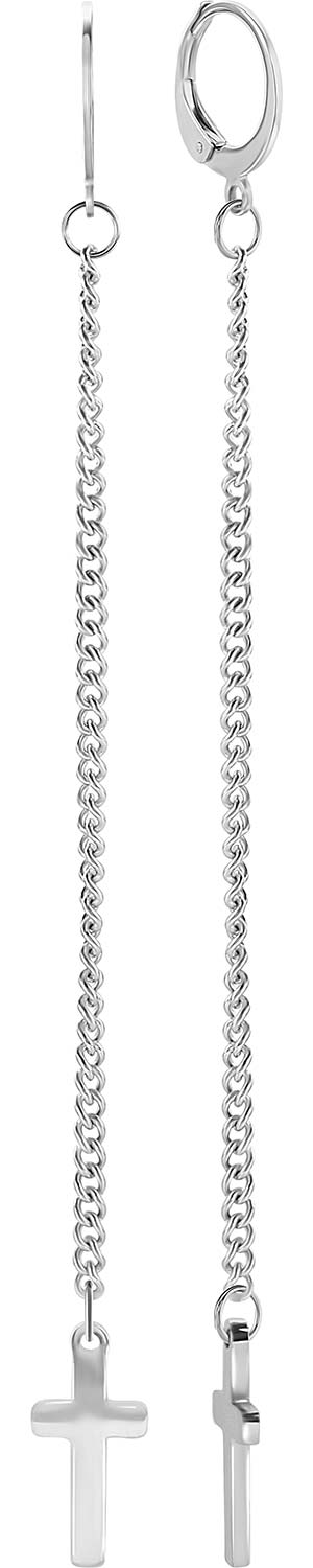 Длинные стальные серьги DG Jewelry JC070-2 
