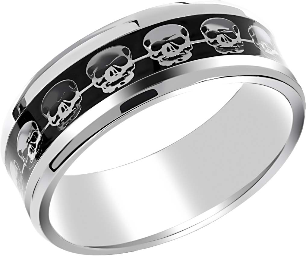 Мужское стальное кольцо ''Череп'' DG Jewelry R-M6035K-8