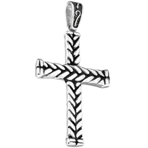 Мужской стальной декоративный крестик DG Jewelry SP7026-ST