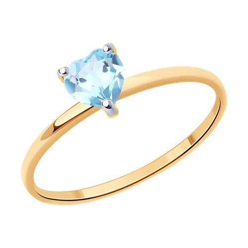 Золотое кольцо Diamant 51-310-01741-1 c топазом