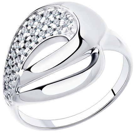 Серебряное кольцо Diamant 94-110-00691-1 с фианитами